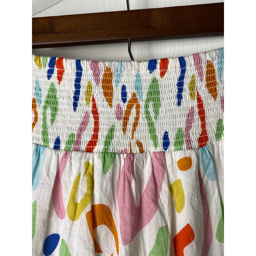 THML White Multi-Color Abstract Print Mini Skirt - Picture 4 of 10